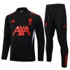 Liverpool Trenings Collegegenser 2024-25 Kvart-Zip Svart - Herre